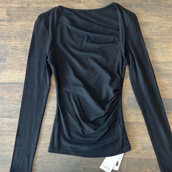 Commense Asymmetrical Ribbed Knit Top - Picture 2 of 2